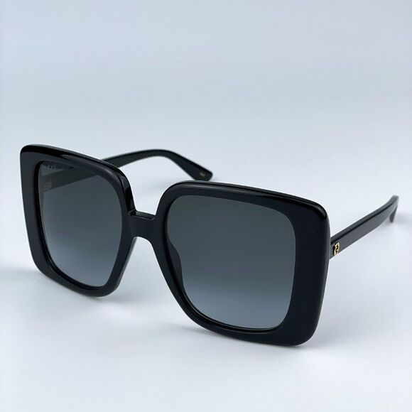 NEW Gucci GG1314S 001 Black Dark Grey Oversized Square Women Sunglasses - Picture 6 of 11